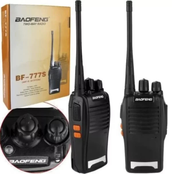 WALK TALK RADIO COMUNICADOR TALKABOUT BAOFENG 777 Cor Preto com fone - Imagem 4