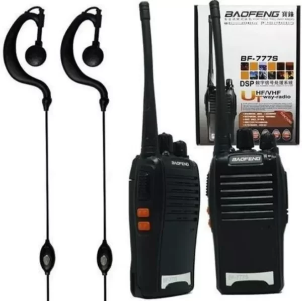 WALK TALK RADIO COMUNICADOR TALKABOUT BAOFENG 777 Cor Preto com fone - Imagem 5